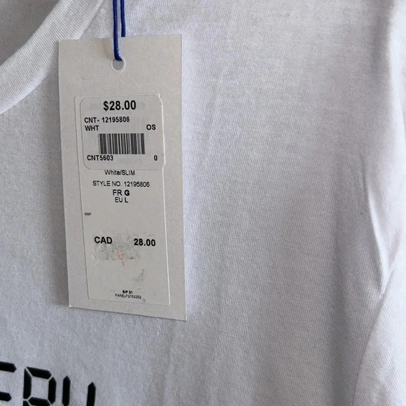 Jack & Jones Men tee shirt ,Large  .white ,graphic ,short sleeve NWT - Picture 6 of 10